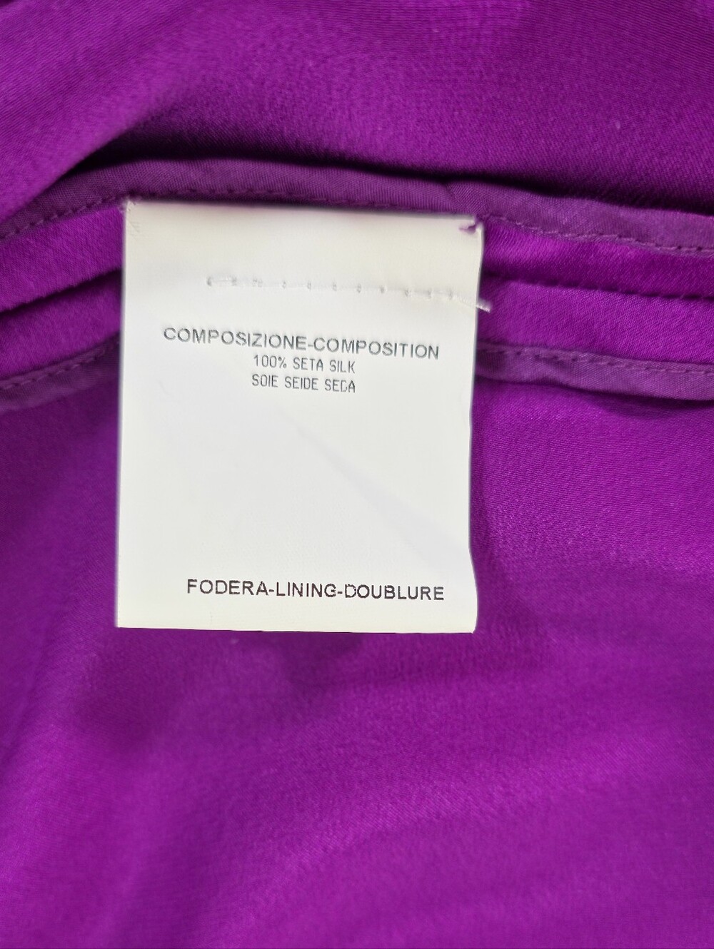 Yves Saint Laurent YSL 100% Silk Purple Magenta Knee Length Skirt XS - Picture 8 of 16
